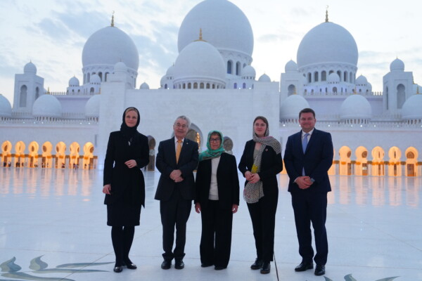 BKMF team at the Sheikh Zayed Grand Mosque in Abu Dhabi.